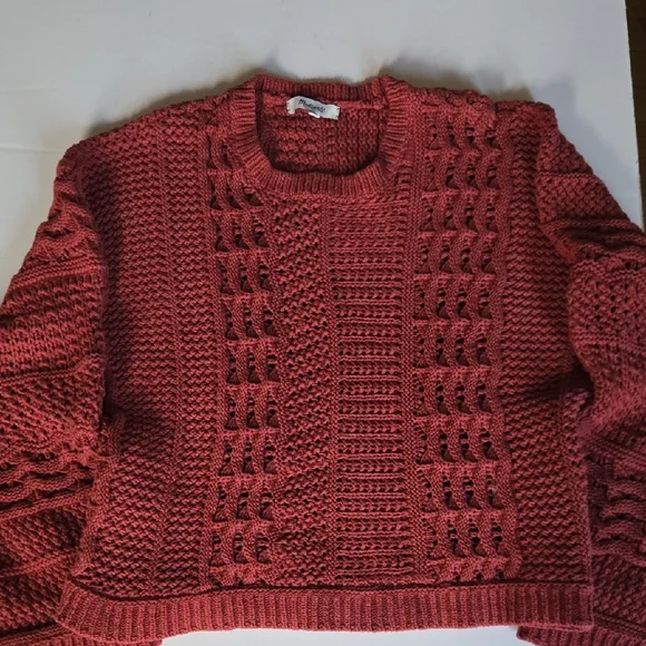 Madewell Crochet Crop Knit Sweater - XL - Picture 3 of 7